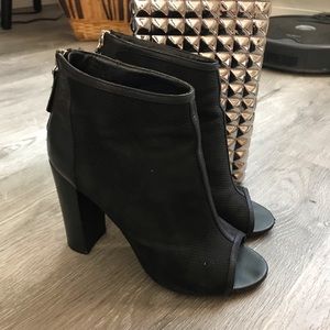Tony Bianco Suede and Leather Bootie Heels
